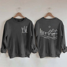 Minimalist Ski Design Sweatshirt