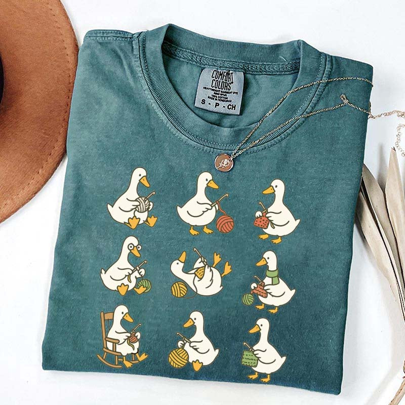Cute Goose Crocheting T-Shirt