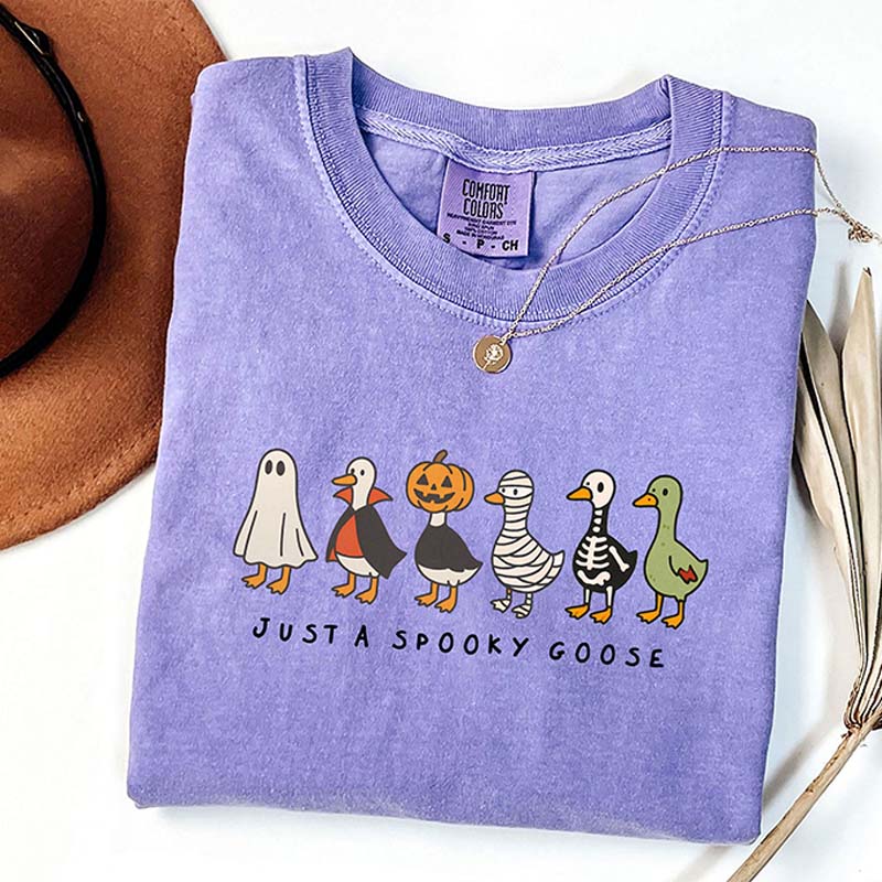 Just A Spooky Goose Halloween T-Shirt
