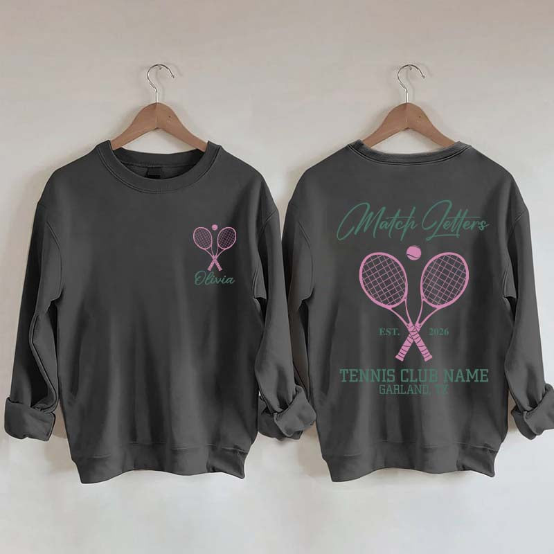 Personalized Tennis Club Coach Sweatshirt
