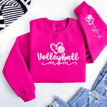 Custom Name Volleyball Heart Sport Sweatshirt