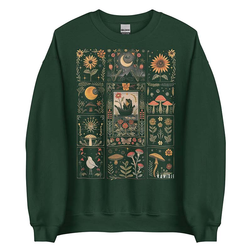 Dark Cottagecore Frog Sweatshirt
