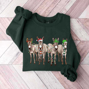 Christmas Donkey Lights Sweatshirt