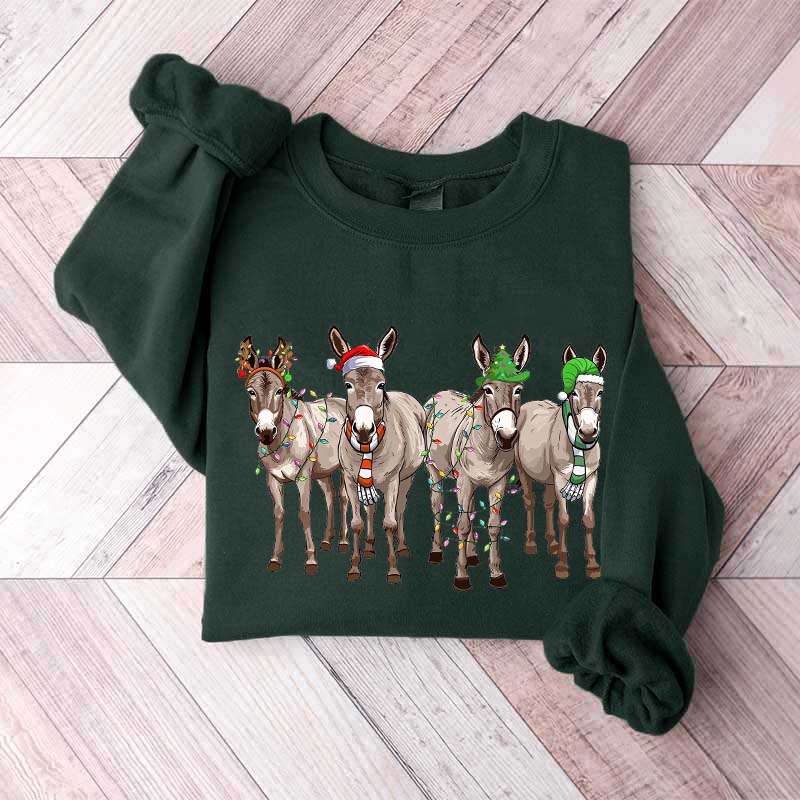 Christmas Donkey Lights Sweatshirt