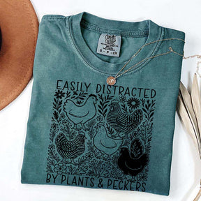 Easily Distracted By Plants and Peckers Wildflowers T-Shirt