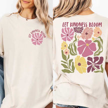 Let Kindness Bloom Retro Positive Quote T-Shirt