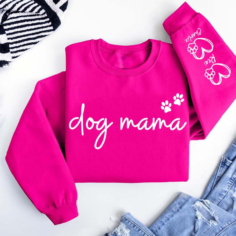 Custom Dog Mama Paws Funny Sweatshirt