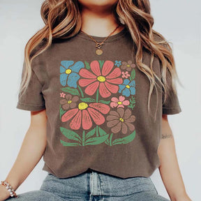 Boho Daisy Flower Wildflower Gardener Trendy T-Shirt