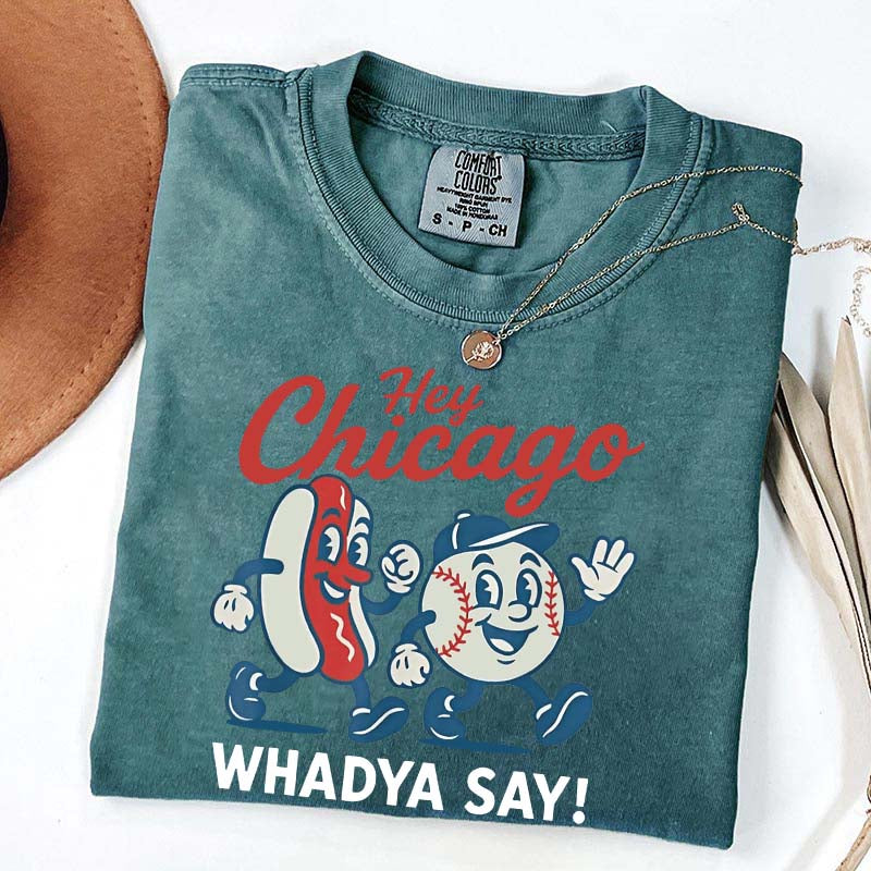 Hey Chicago Funny Baseball T-Shirt
