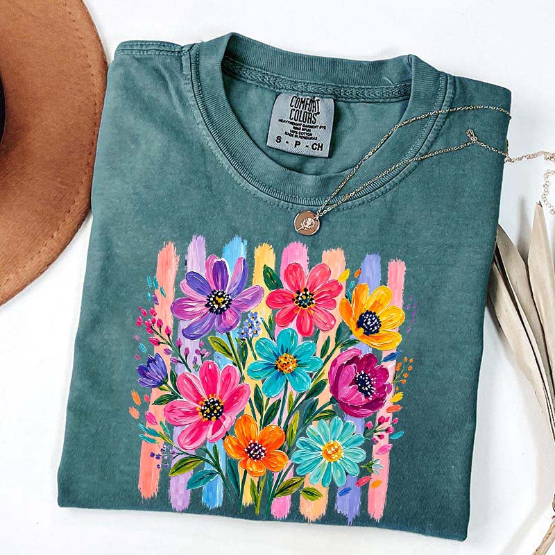 Comfort Colors Daisy Brushstroke Floral T-Shirt