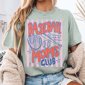Comfort Colors Baseball Moms Club T-Shirt