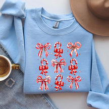 Coquette Christmas Candy Sweatshirt