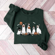 Retro Spooky Season Dog Ghost Sweatshirt