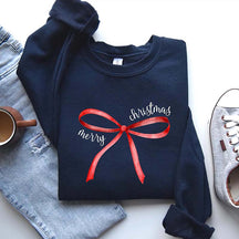Merry Christmas Bow Sweatshirt