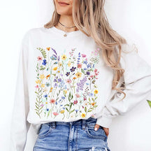 Boho Cottagecore Cute Wildflowers Sweatshirt