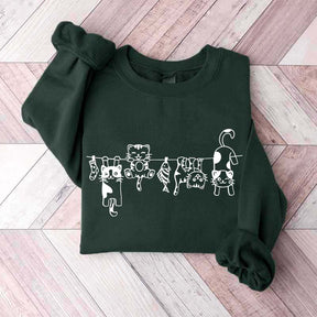 Cute Cats in a Row Sweatshirt