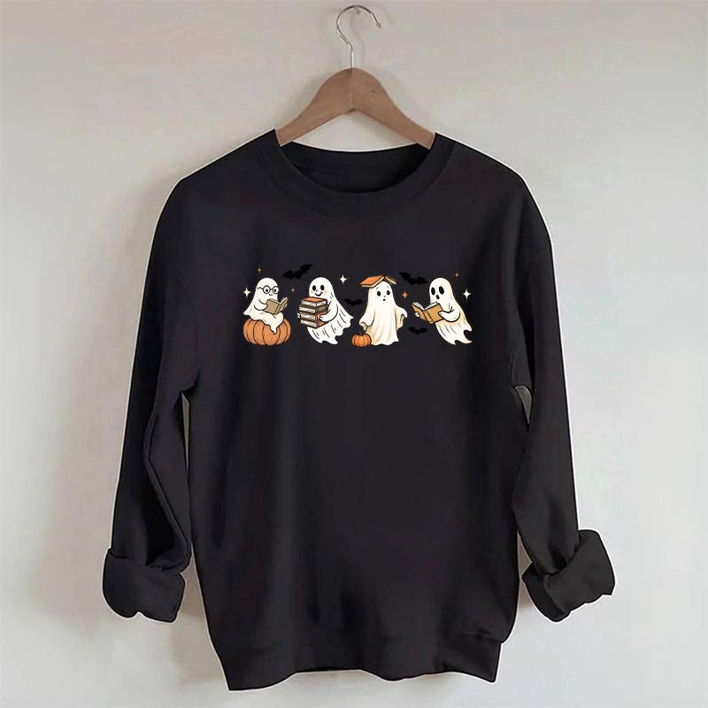 Halloween Ghosts Reading Sweatshirt