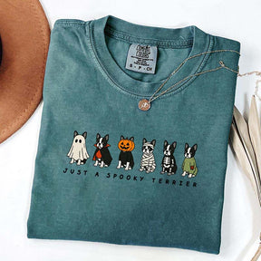 Spooky Boston Terrier Halloween T-Shirt