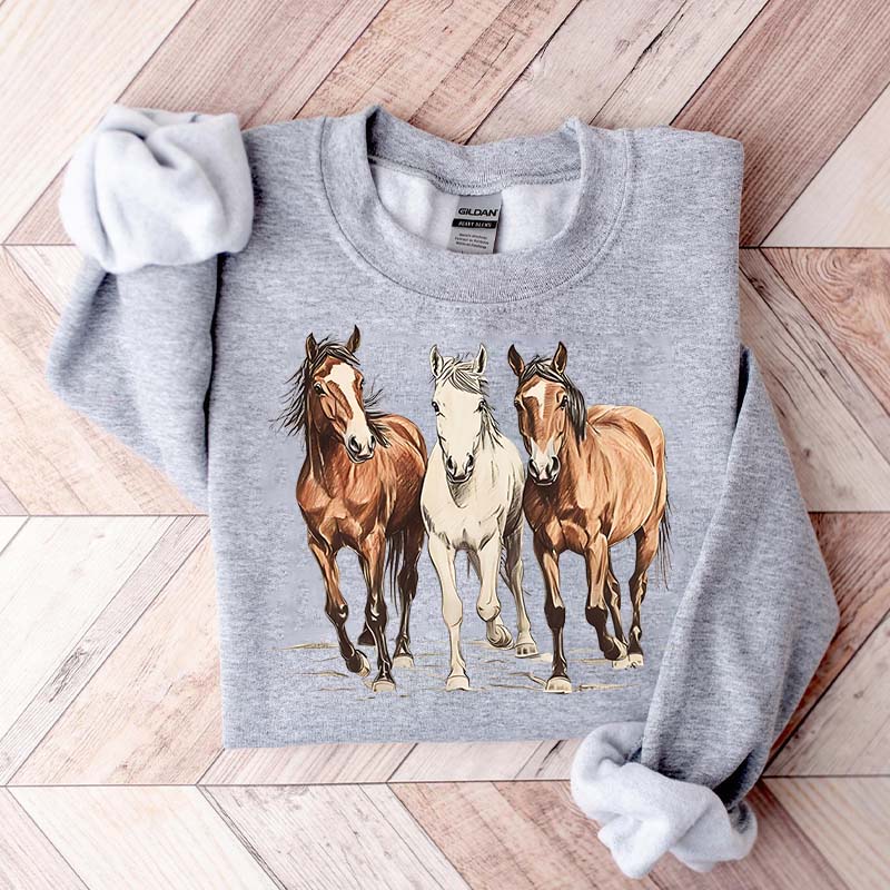Cute Western Horses Sweatshirt