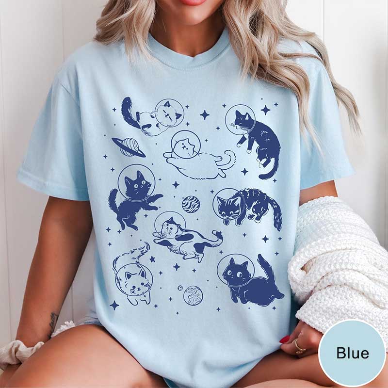 Retro Cats in Space T-Shirt