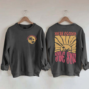 Retro Beach Here Comes the Sun Sweatshirt