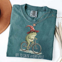 Off To Cause A Kerfuffle Frog T-Shirt