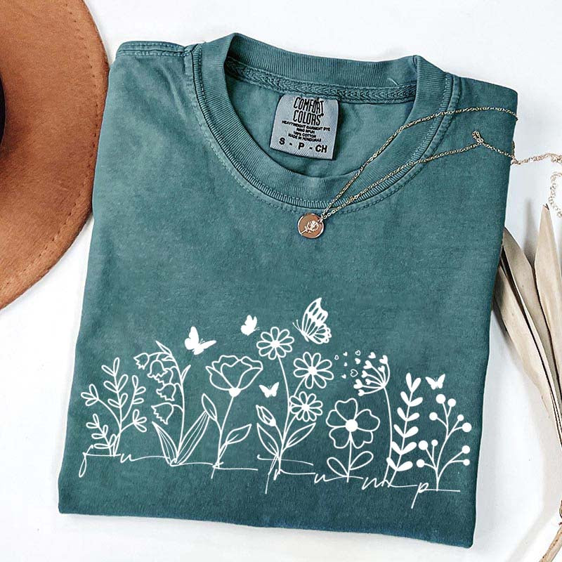 Comfort Color Simple Wild Flowers T-Shirt