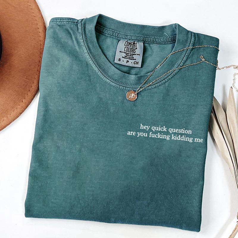 Hey Quick Question Are You Fucking Kidding Me T-Shirt