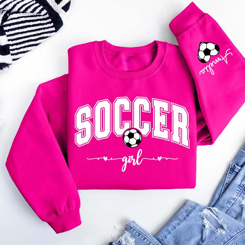Personalized Soccer Girl Sweatshirt
