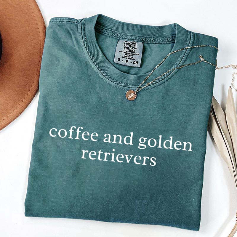 Coffee and Golden Retrievers T-Shirt