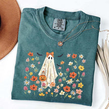 Coquette Floral Ghost Wildflowers Cute T-Shirt