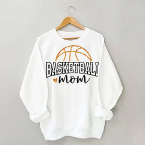 Glitter Basketball Mom Printed Sweatshirt