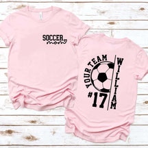 Custom Soccer Team Mom Kids Name & Number T-Shirt