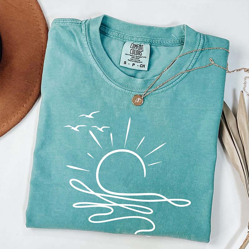 Boho Summer Sun Ocean T-Shirt