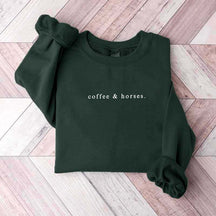 Coffee & Horses Simple Sweatshirt