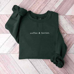 Coffee & Horses Simple Sweatshirt