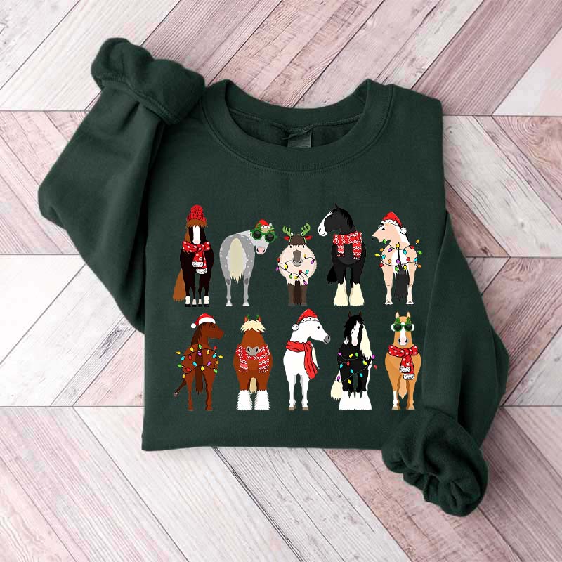 Horse Lover Animal Christmas Cute Sweatshirt