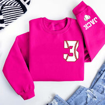 Personalized Baseball Heart Sweatshirt