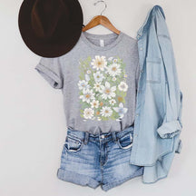 Boho Wildflower Daisy  Nature Aesthetic T-Shirt