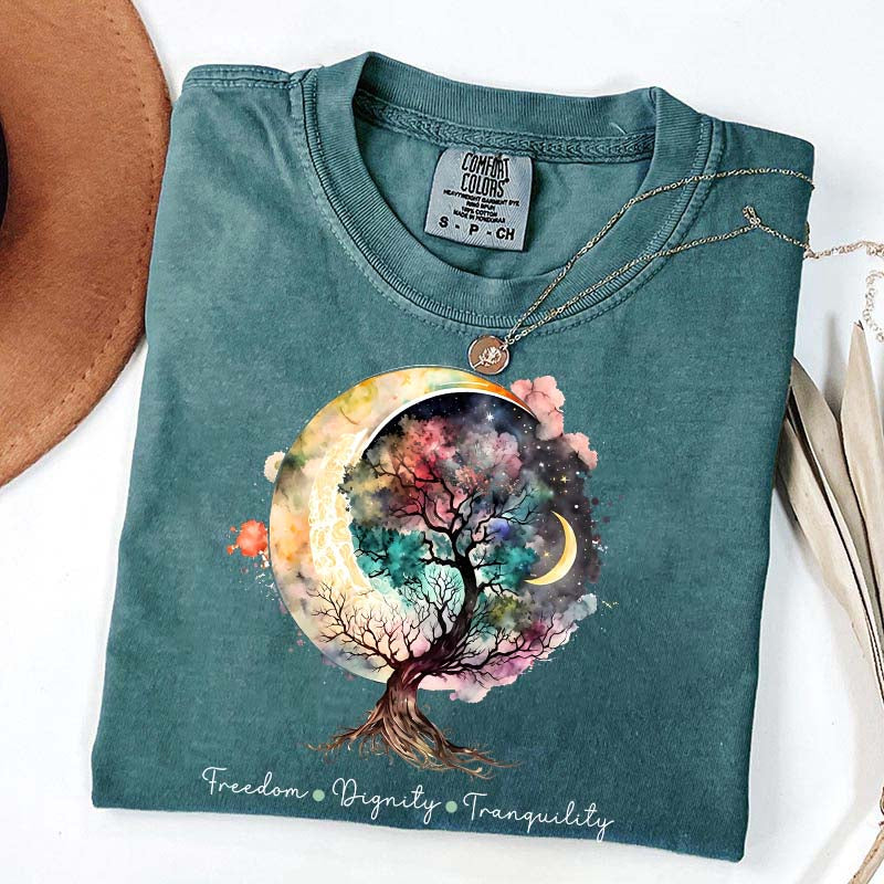 Freedom Dignity Tranquility Tree T-Shirt