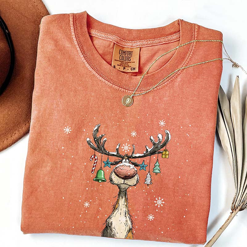 Comfort Colors Vintage Reindeer T-Shirt