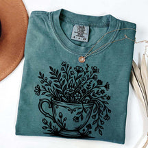 Cottagecore Teacup Floral T-Shirt