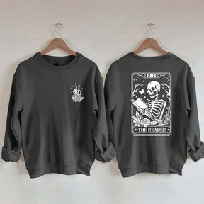 The Reader Tarot Card Front And Back Printing Sweatshirt