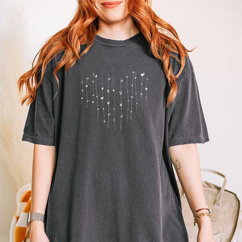 Cute  Comfort Colors Hearts T-Shirt