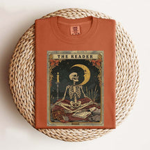 The Reader Tarot Card Skeleton T-Shirt