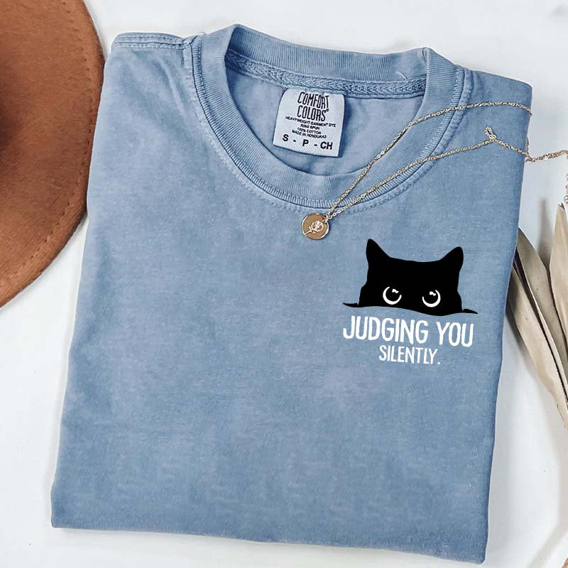 Judging You Silently Cat T-Shirt