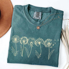 Dandelion Floral Comfort Colors Womens T-Shirt