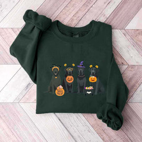 Halloween Black Lab Fall Dog Sweatshirt
