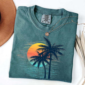 Retro Tropical Sunset T-Shirt