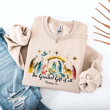 The Greatest Gift of All Matthew 1:21 Bible Sweatshirt
